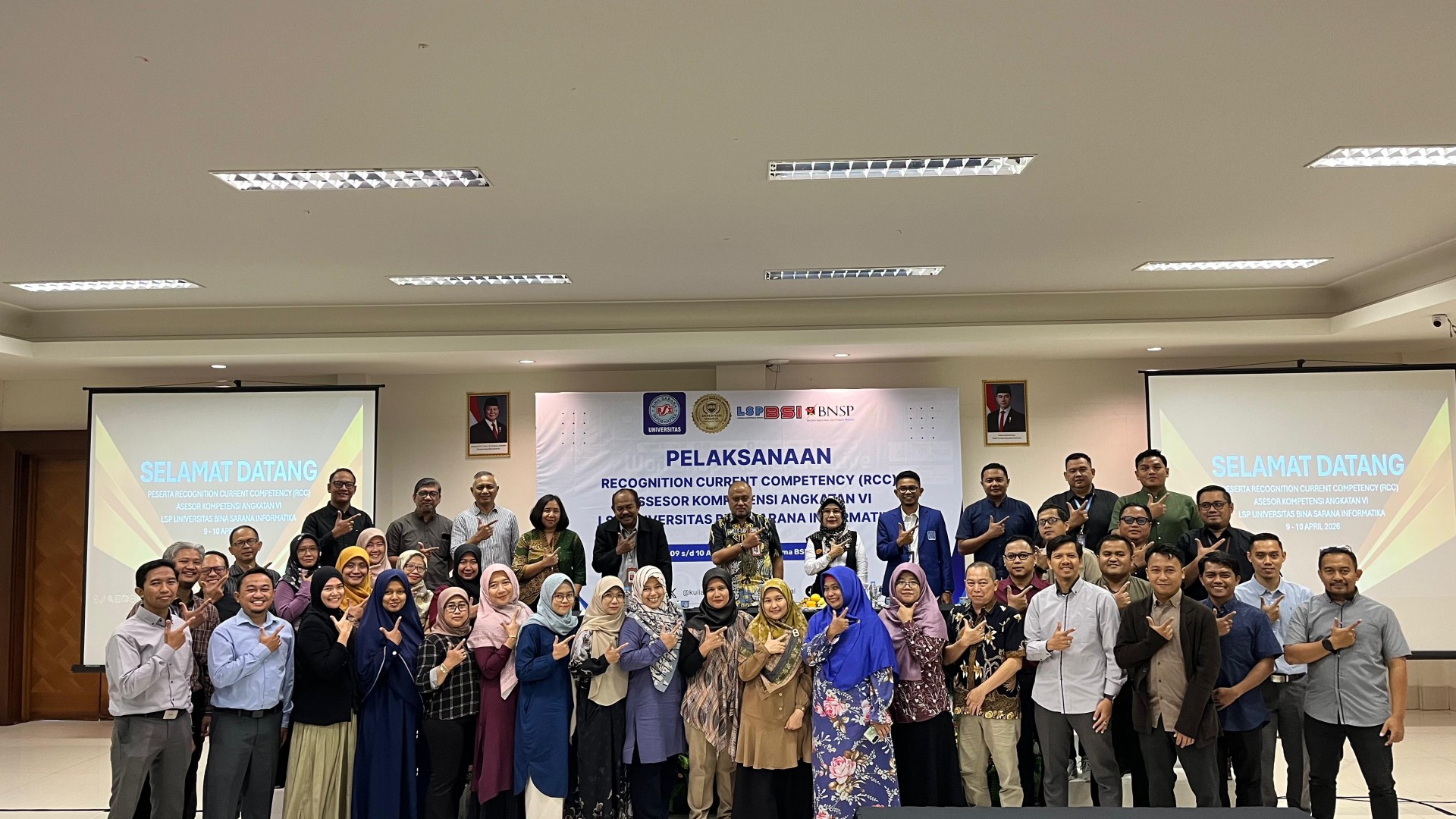 KEGIATAN RCC (Recognition of Current Competency) Asesor Kompetensi Angkatan VI Universitas Bina Sarana Informatika