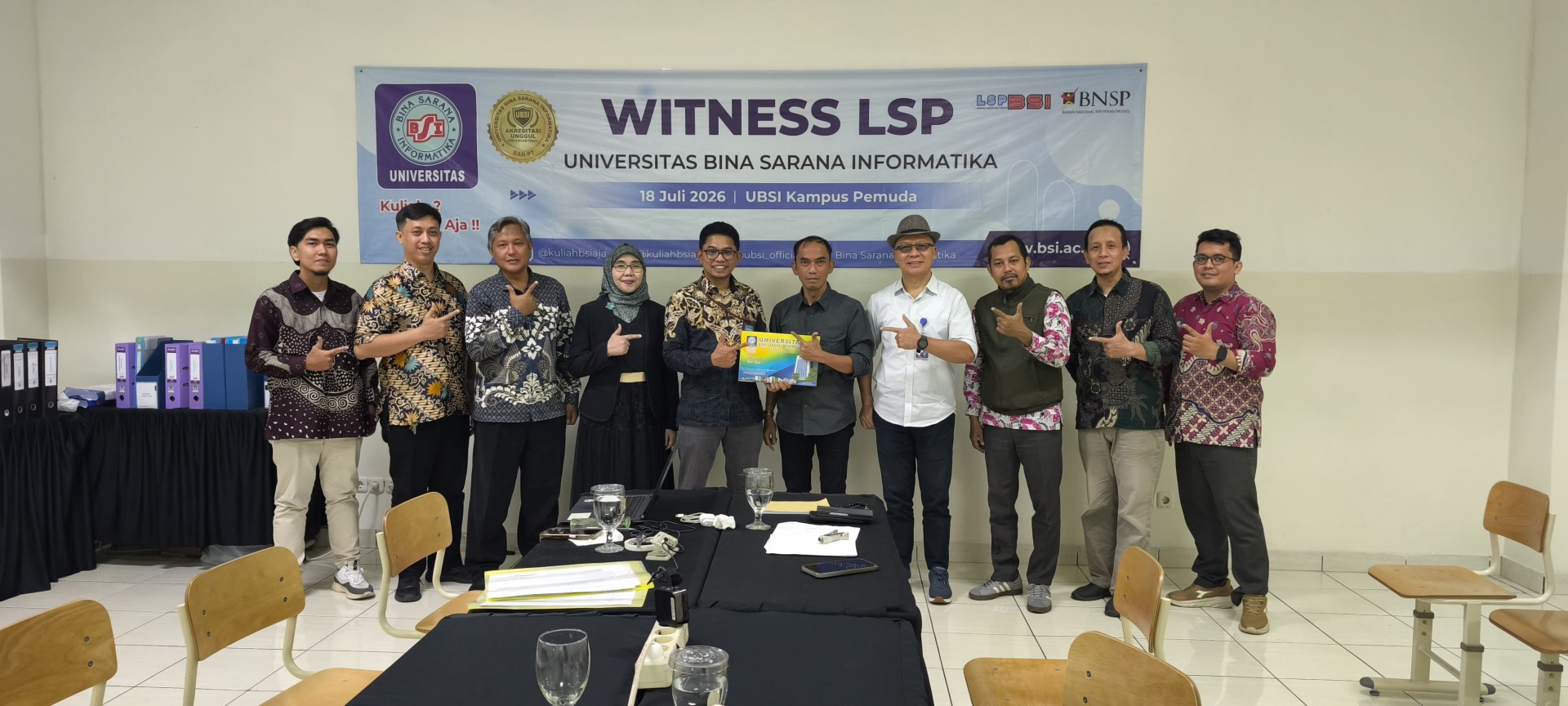 LSP UBSI Sukses Laksanakan Witness Penambahan 21 Ruang Lingkup Skema Sertifikasi Bersama BNSP
