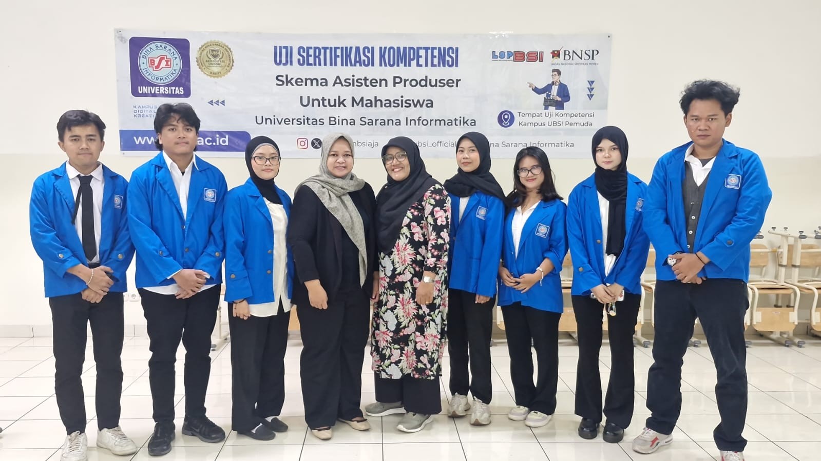 LSP UBSI Sukses Selenggarakan Uji Sertifikasi Kompetensi untuk Mahasiswa FKB UBSI Kampus Pemuda pada Skema Sertifikasi Asisten Produser